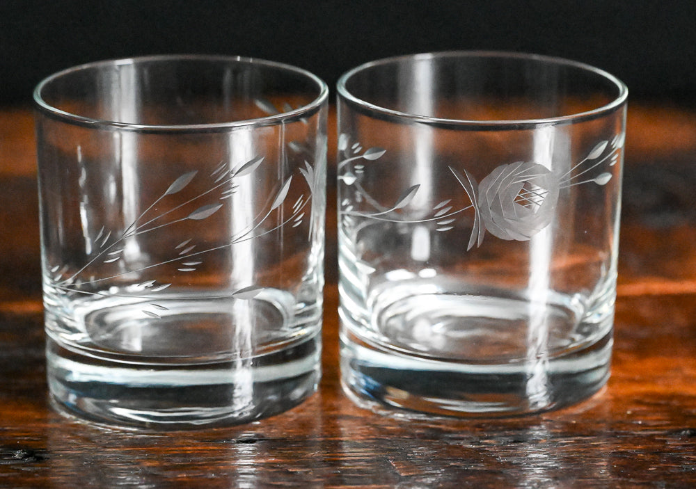 Nancy Prentiss Tiffin Milburn Rose Rocks Glasses