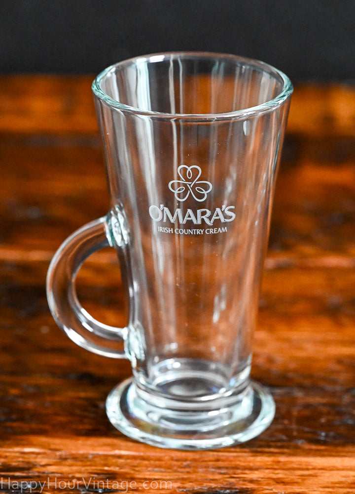 O'Mara's Irish Country Cream Irish Cream clear glass mugs