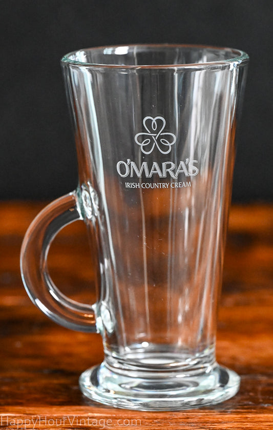 O'Mara's Irish Country Cream Irish Cream clear glass mugs