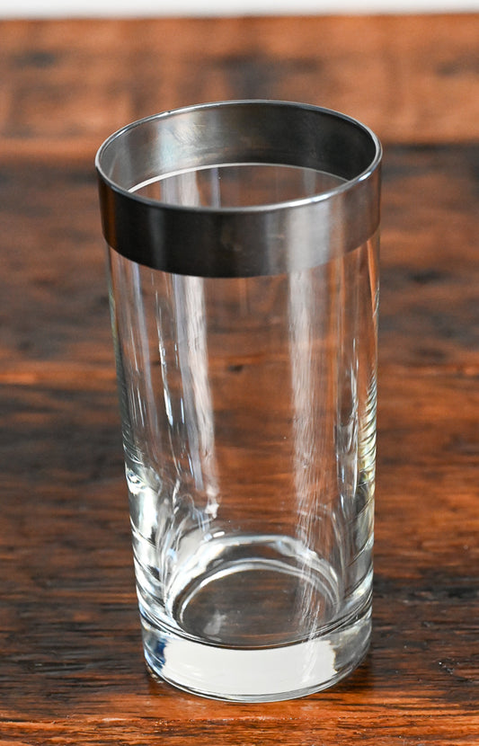 Silver Banded top highball glass