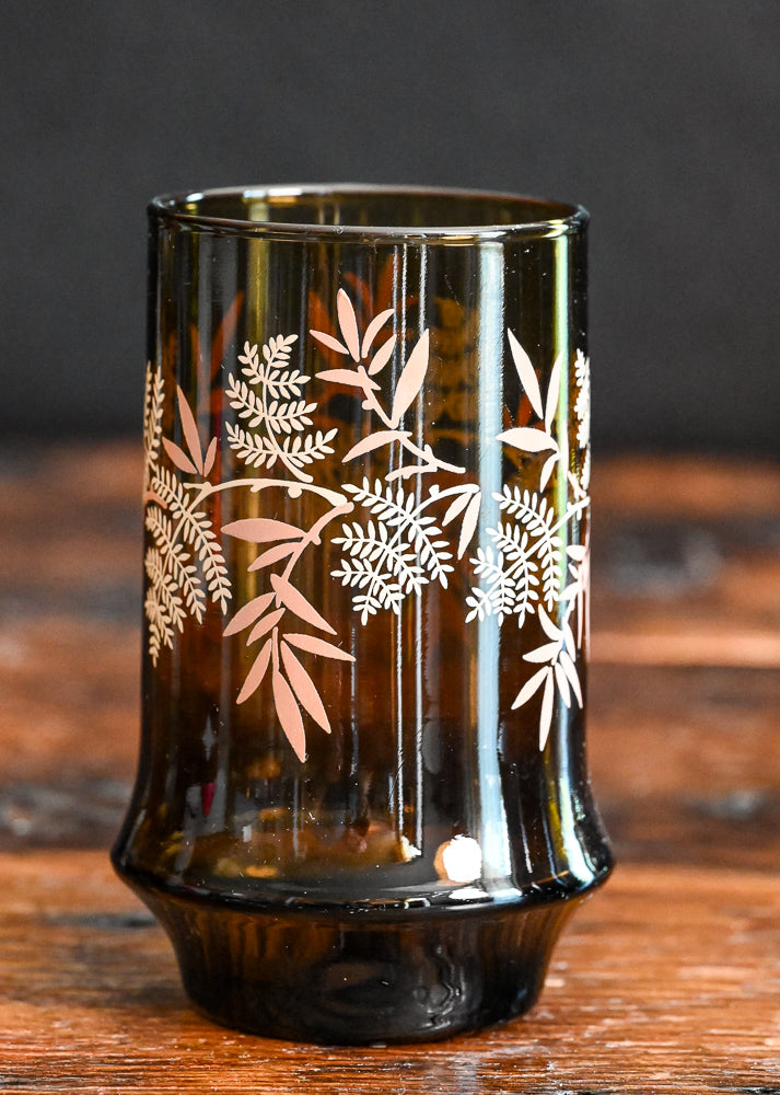 Libbey Impromptu brown fern tumblers