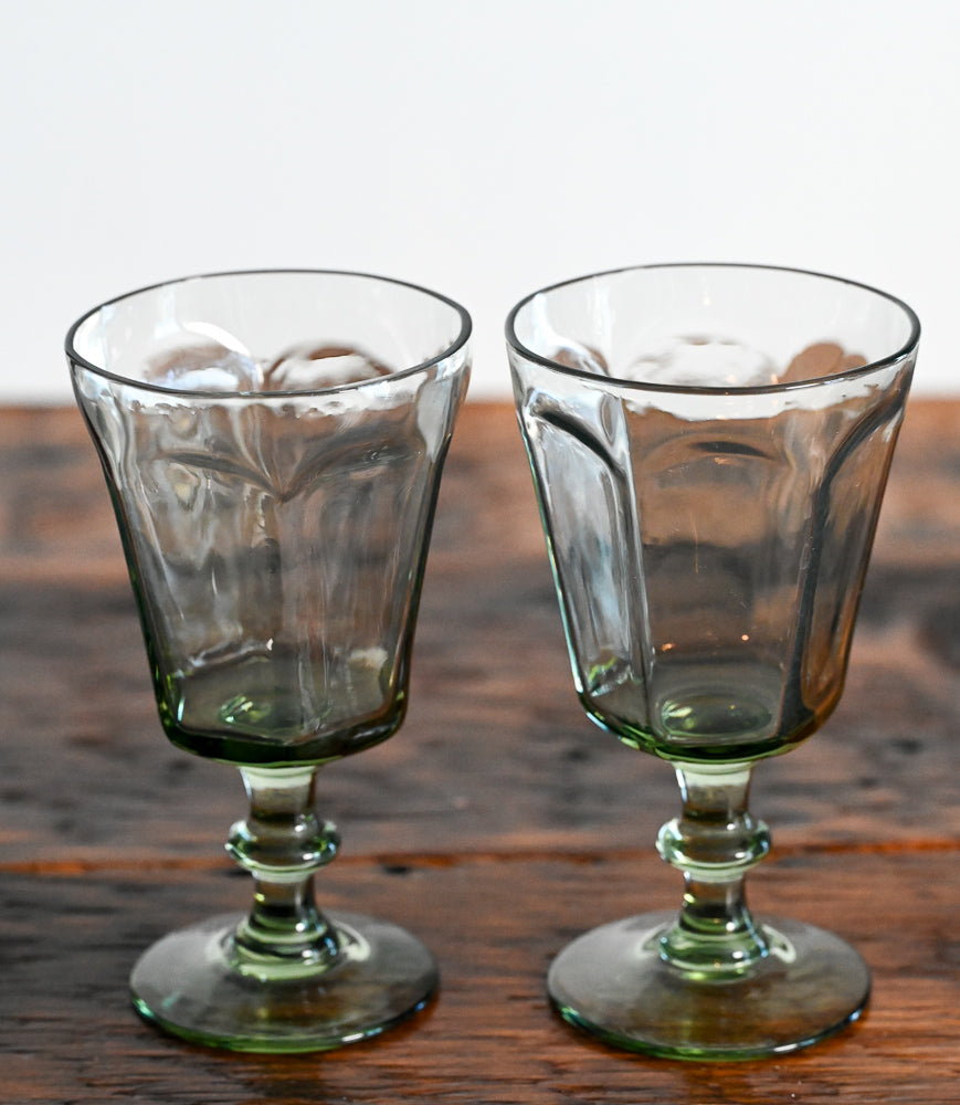 Light green 6 sided Lenox goblets