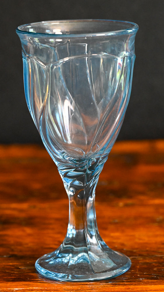 Light Blue Noritake Sweet Swirl Goblets