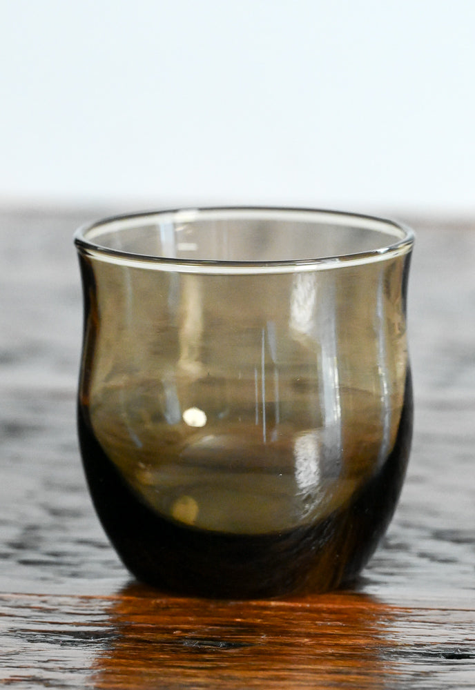 smoky brown tulip glasses