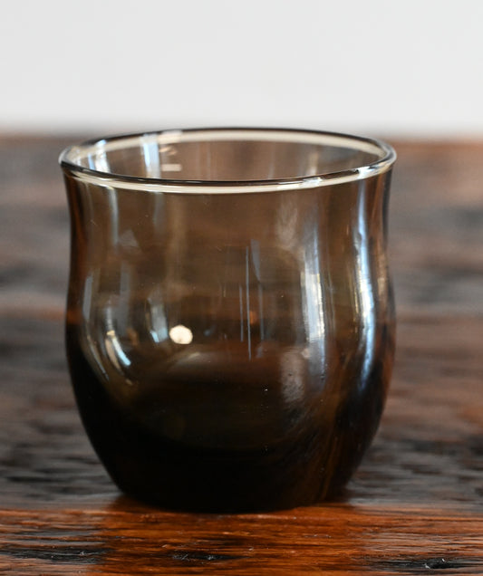 smoky brown tulip glasses