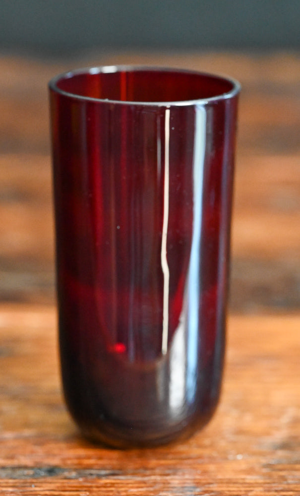 red juice glass