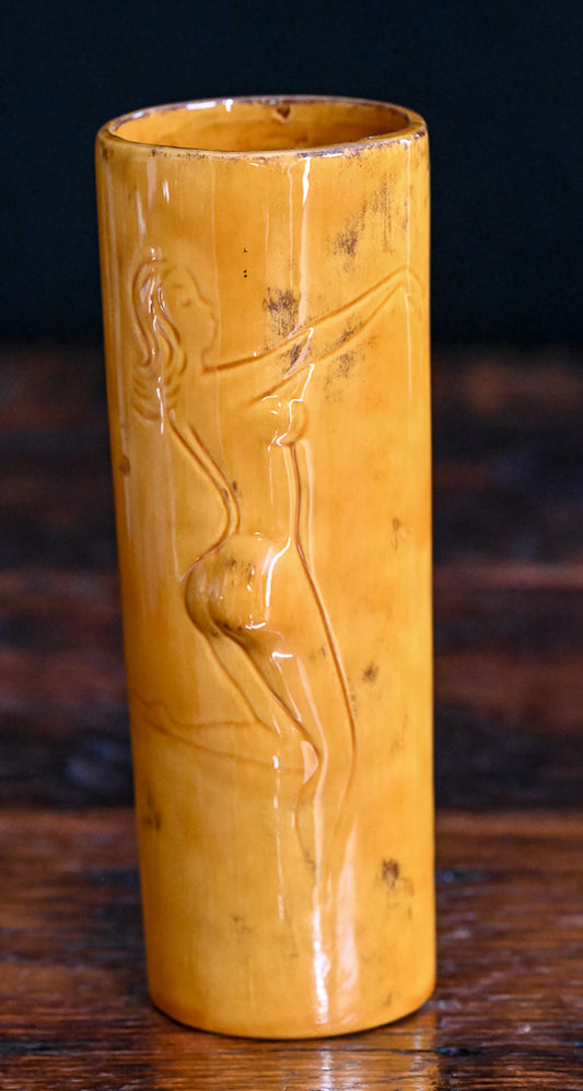 yellow ceramic naked lady tumblers