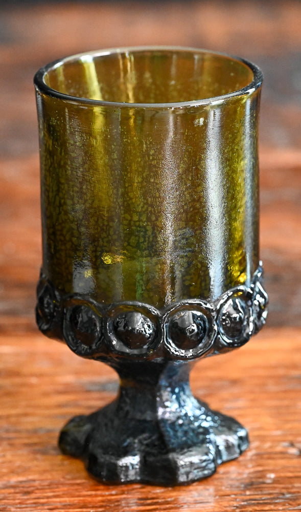 Tiffin Franciscan Olive wine goblet