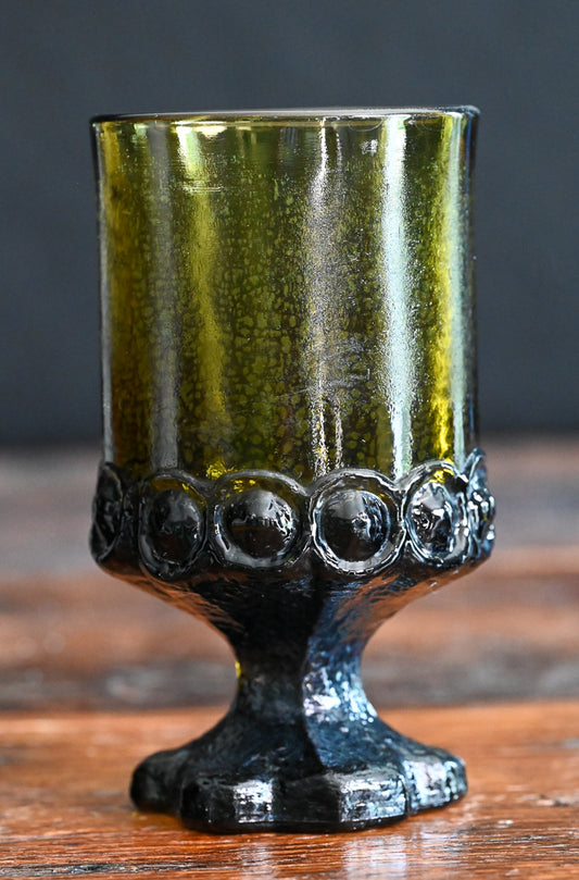 Tiffin Franciscan Olive wine goblet