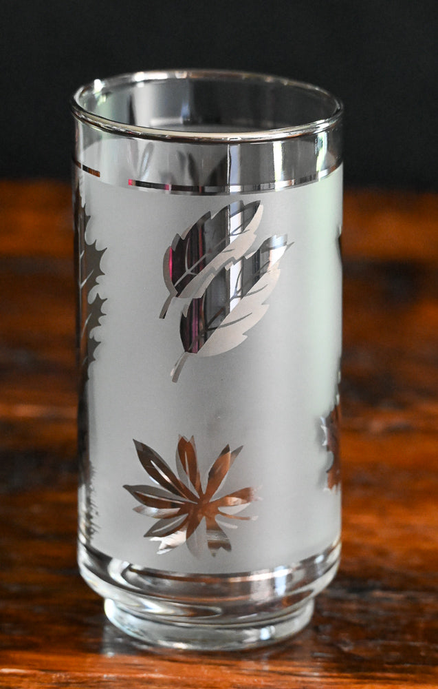 Libbey silver leaf tumblers