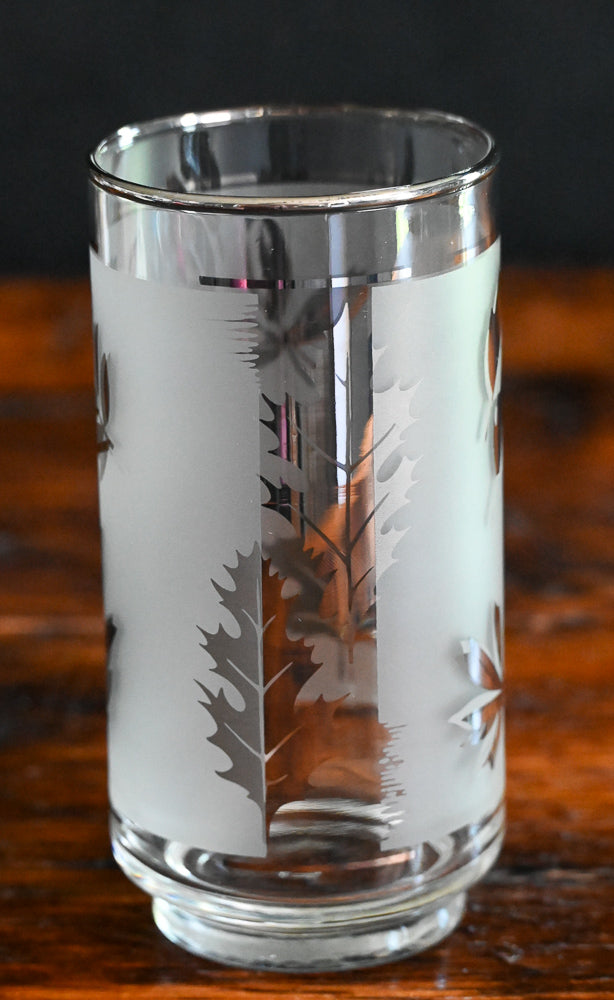 Libbey silver leaf tumblers
