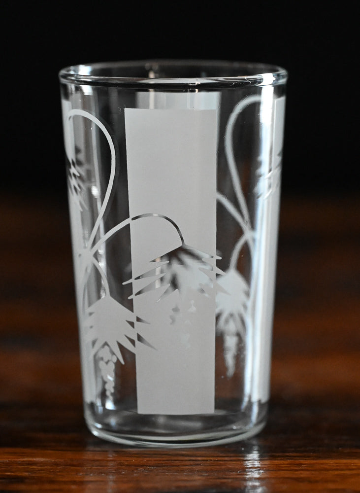 White Tropical Print Juice Glasses