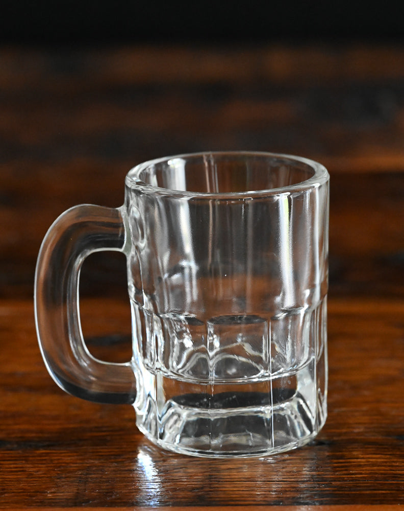 small clear beer mugs