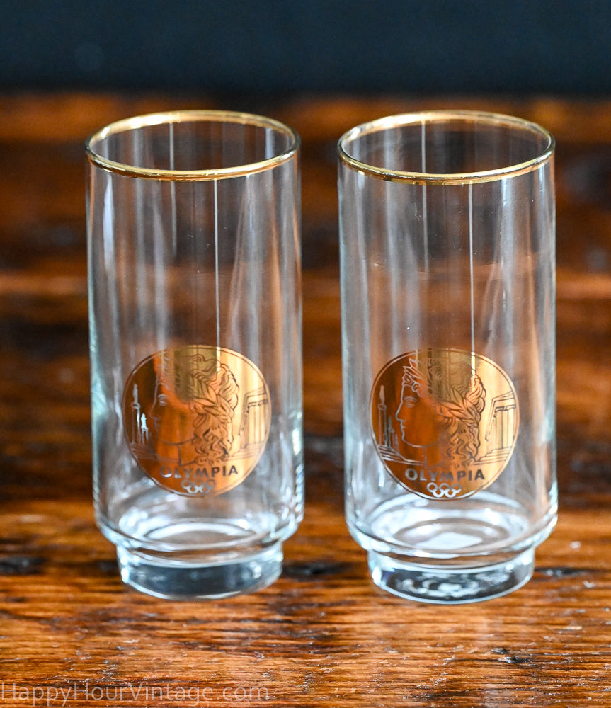 Gold Rim Olympia Olympic tumblers