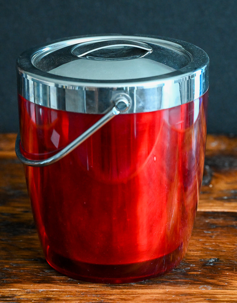 red and chrome casamoda ice bucket