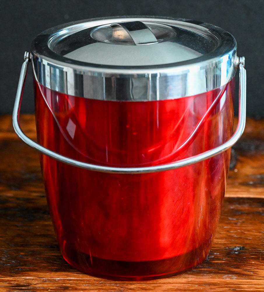 red and chrome casamoda ice bucket