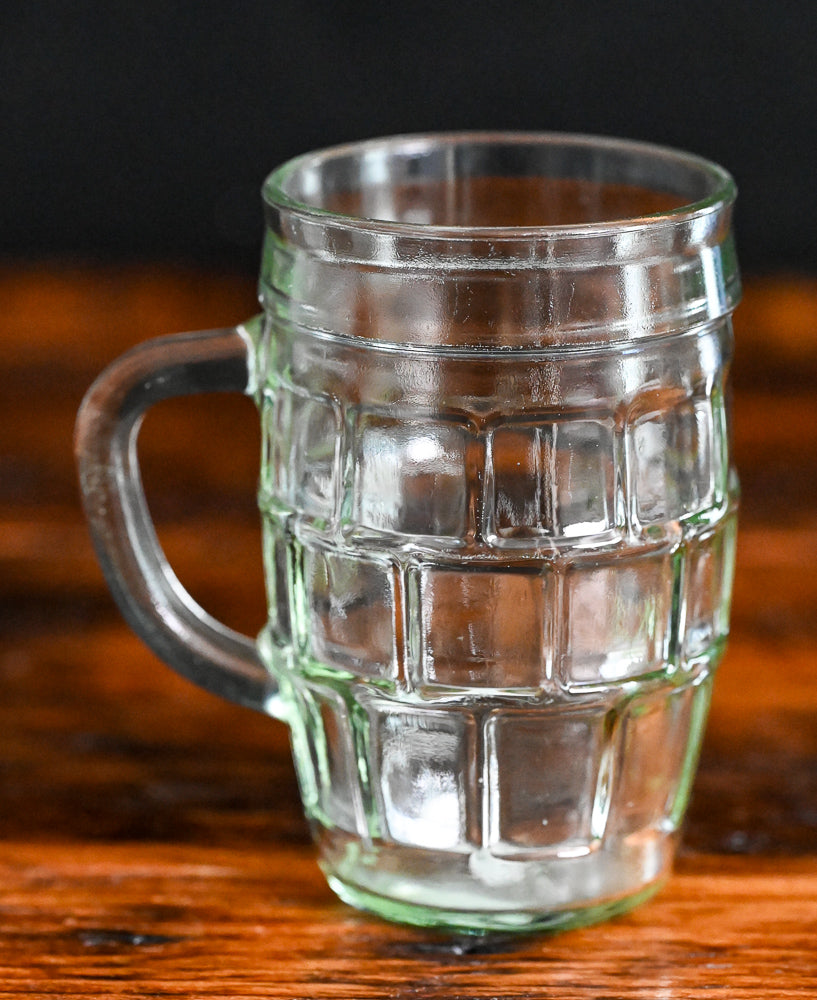 Light Green Beer Barrel Handled Vintage Mugs