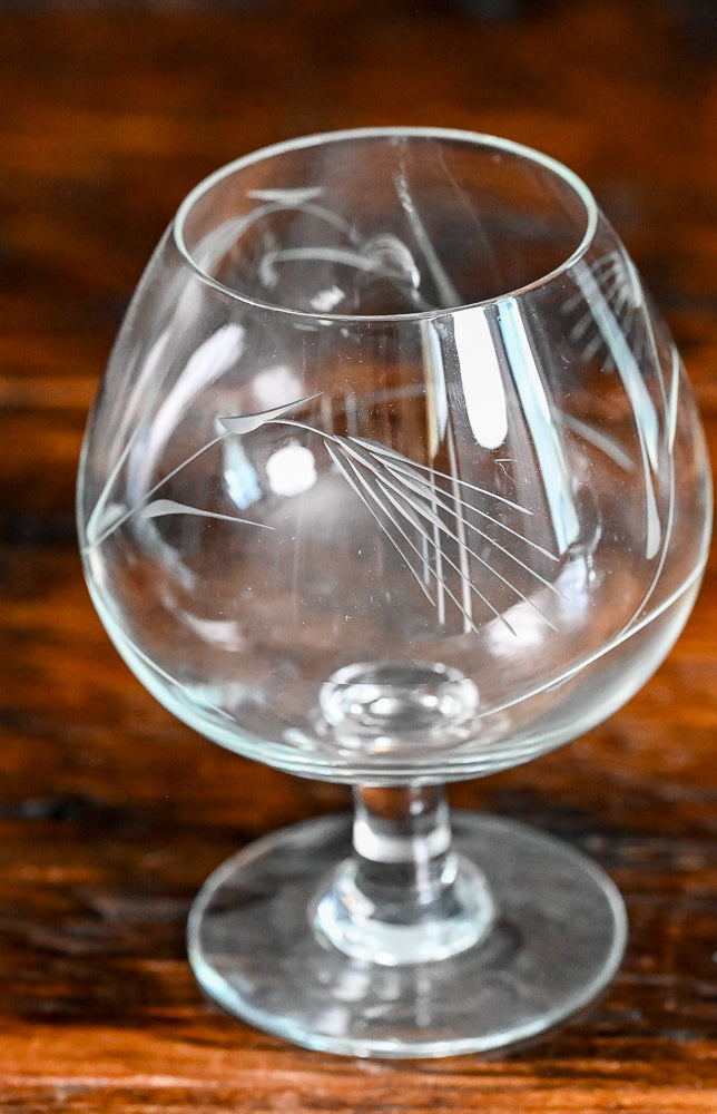 Noritake Sasaki Wheat Etched snifter