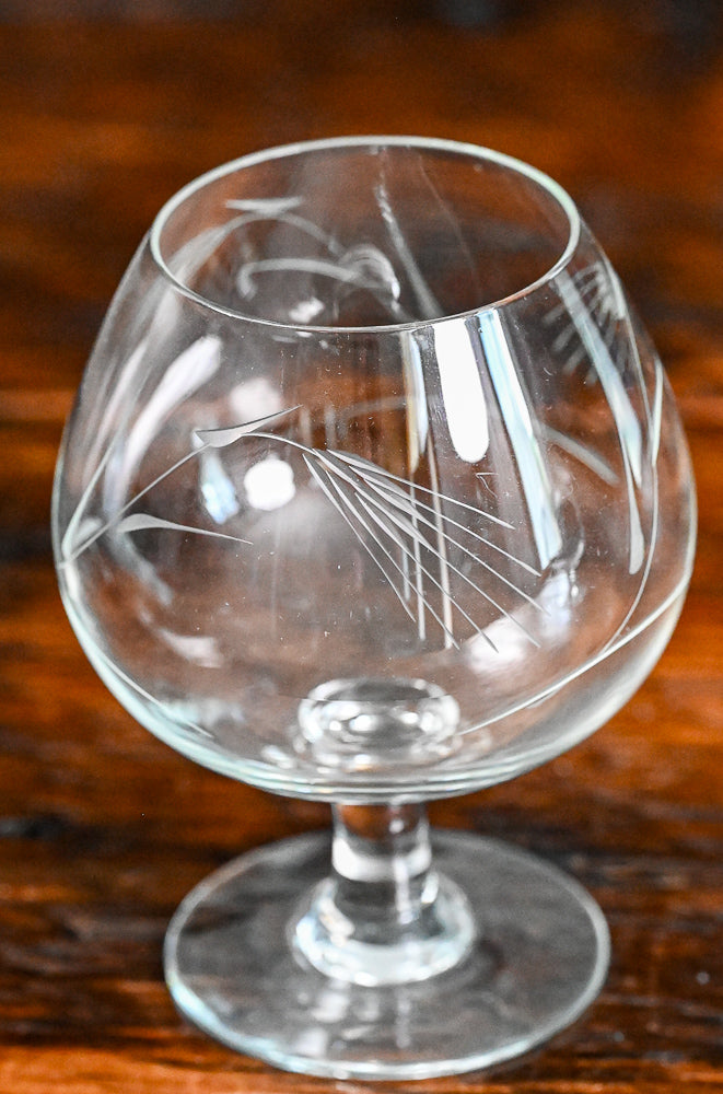 Noritake Sasaki Wheat Etched snifter