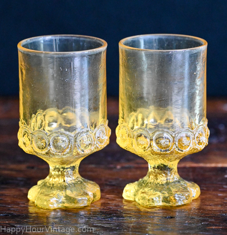 Yellow Tiffin Franciscan Medeira Goblets