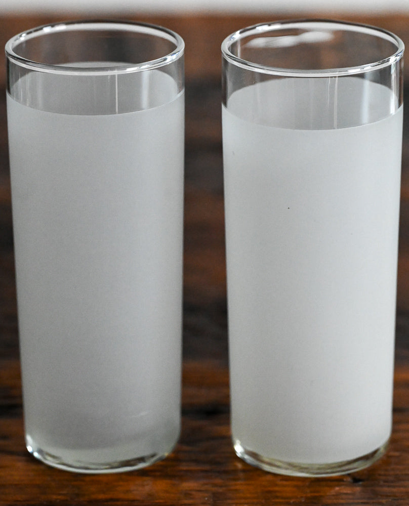 frosted highball glasses