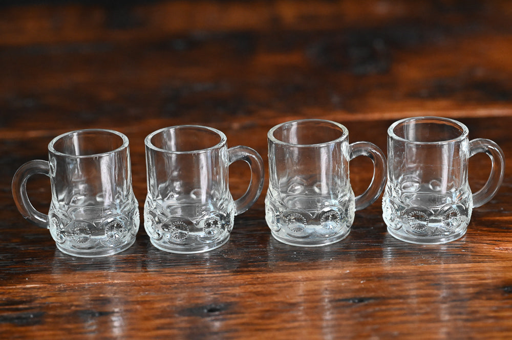 clear mini beer mug shotglasses