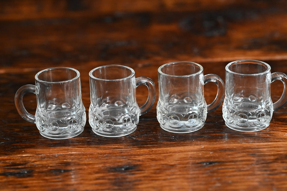 clear mini beer mug shotglasses