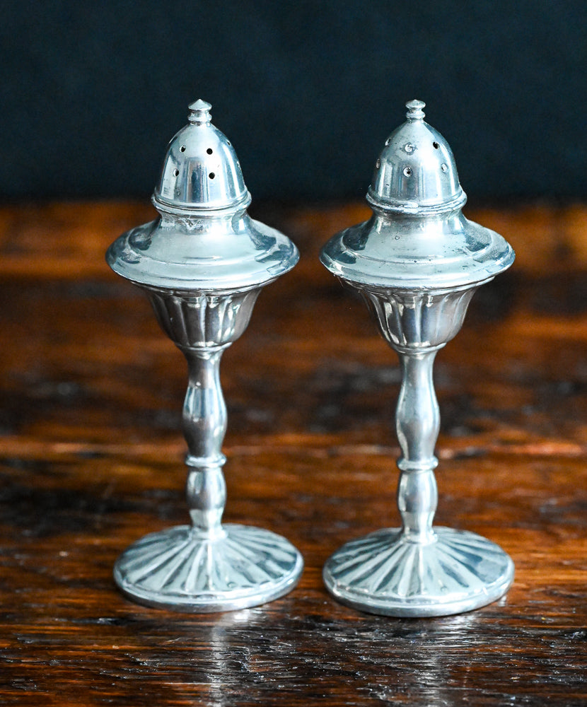 pewter salt and pepper shakers