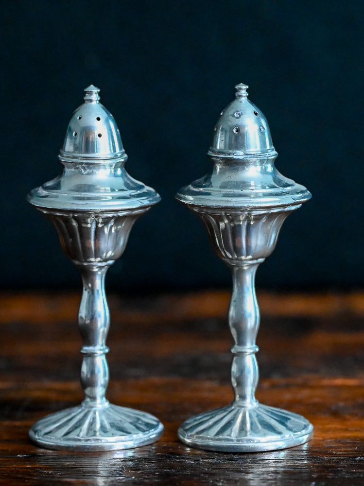 pewter salt and pepper shakers