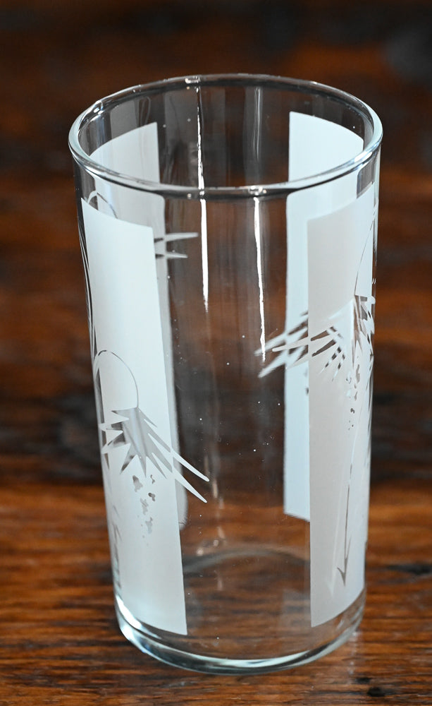 white tropical foliage print tumblers