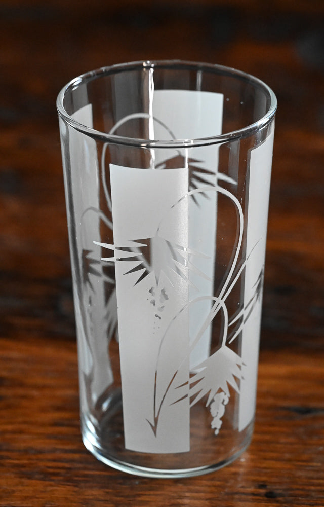 white tropical foliage print tumblers
