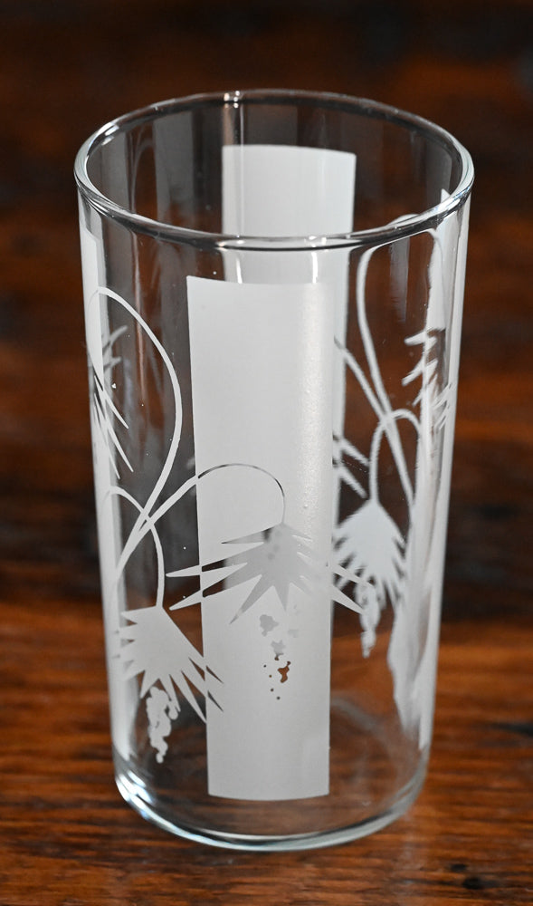 white tropical foliage print tumblers