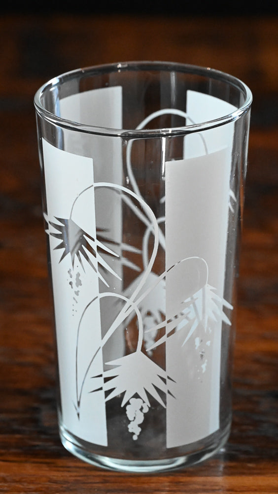 white tropical foliage print tumblers