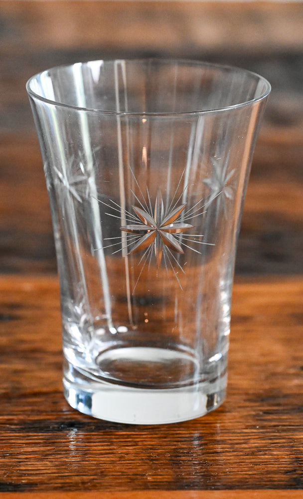 clear star etched tumbler