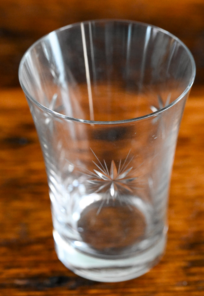 clear star etched tumbler