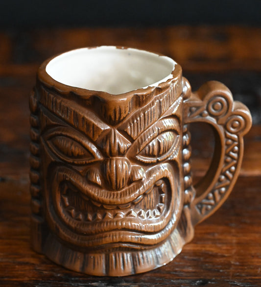 Vintage Ceramic Tiki Mug