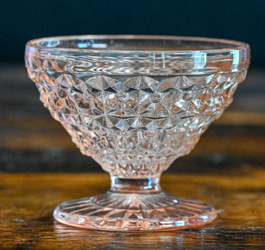 pink Jeannette Glass Holiday Sherbet Glass or cocktail coupe