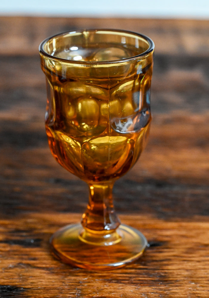 amber glass goblet