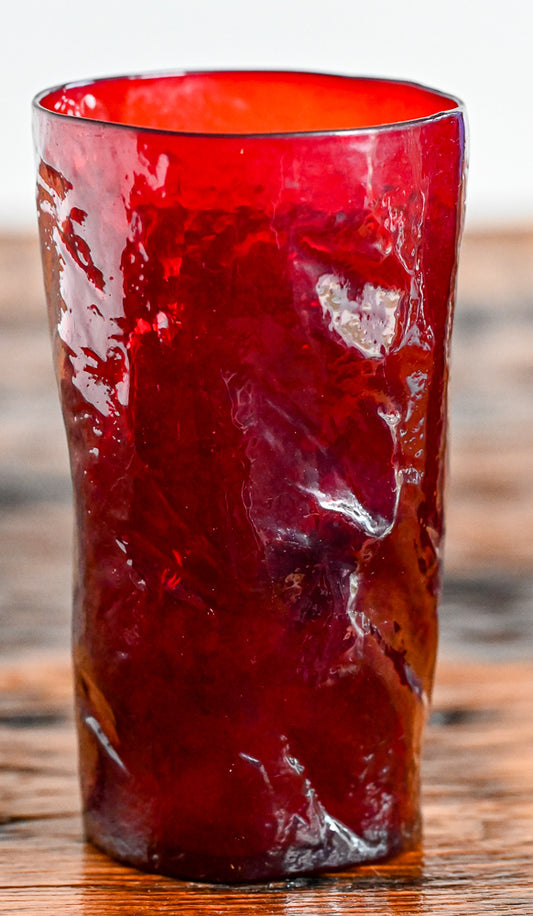 Morgantown Red crinkle tumbler