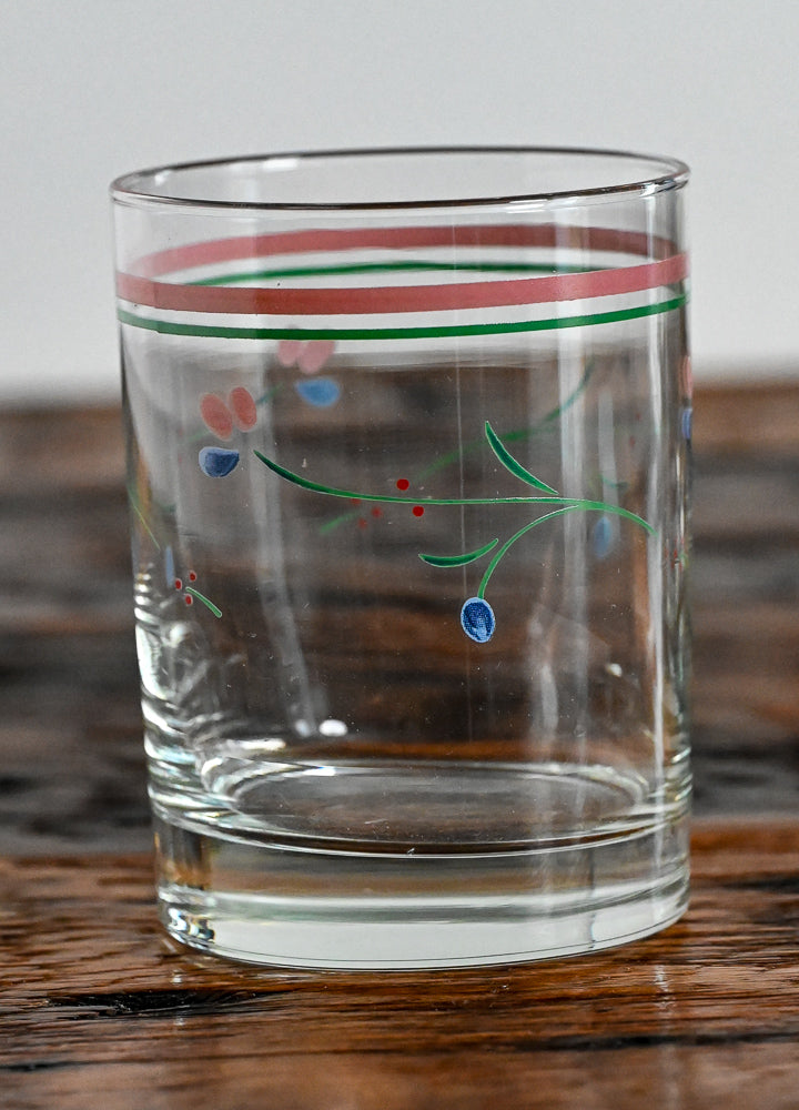 pink, green and blue hand painted rocks glasses
