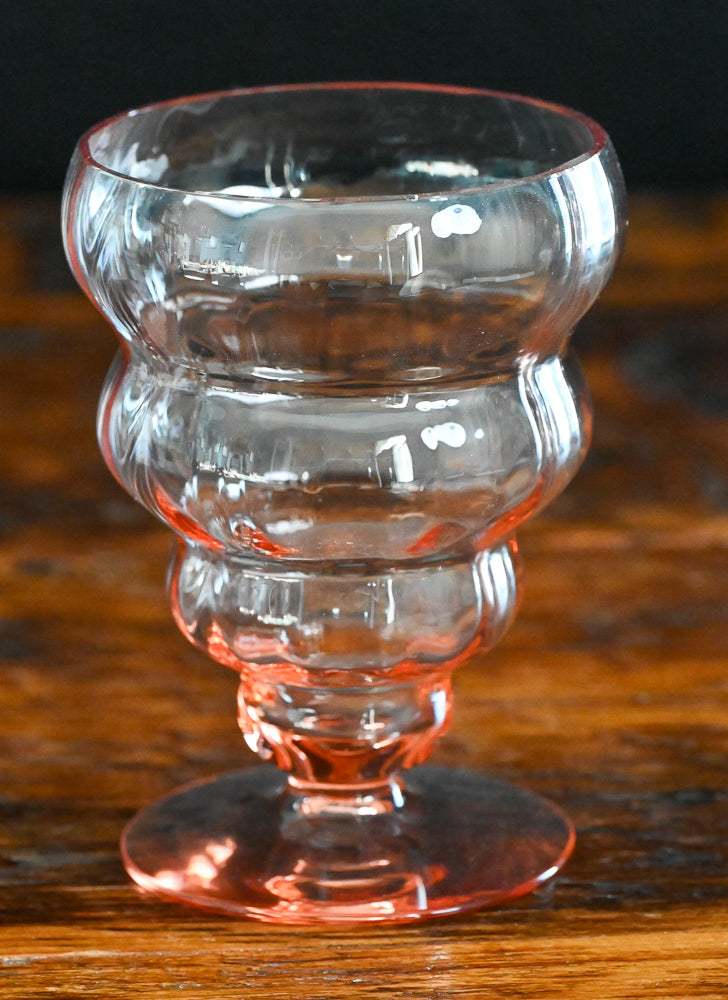 pink Fostoria #4101 footed goblet