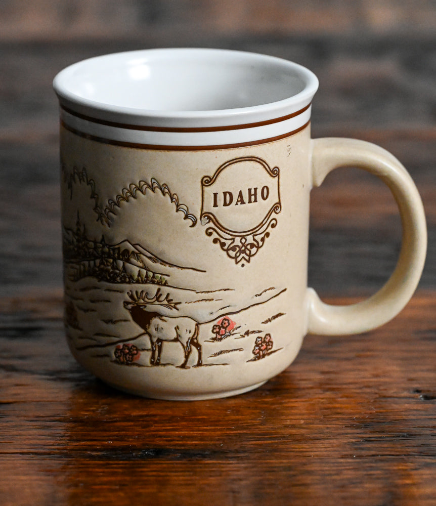 Brown western theme mug