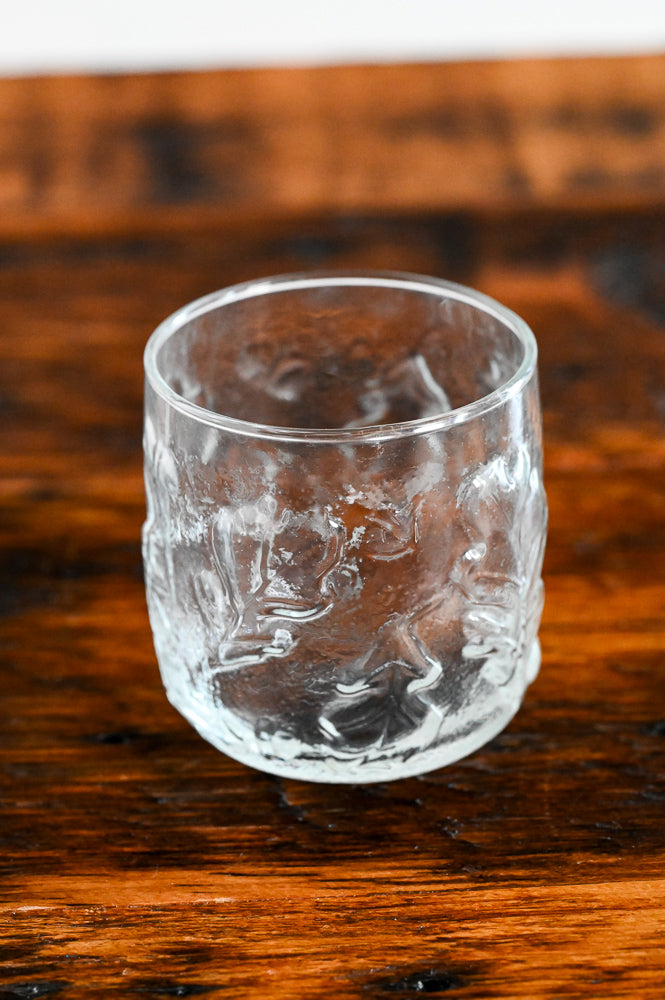 Anchor Hocking glass with oak leaves raised