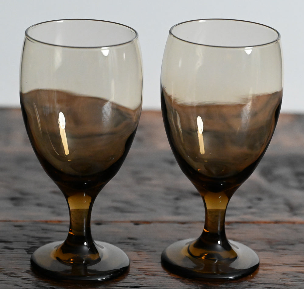 Libbey Mocha Brown Goblets