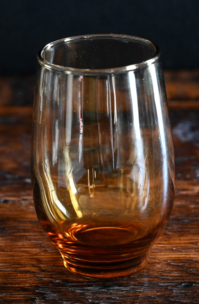 amber glass tumblers