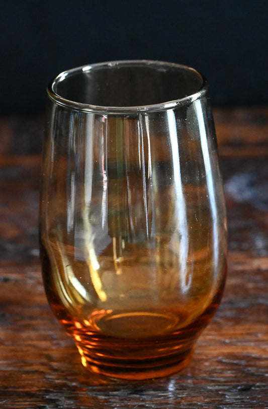 amber glass tumblers