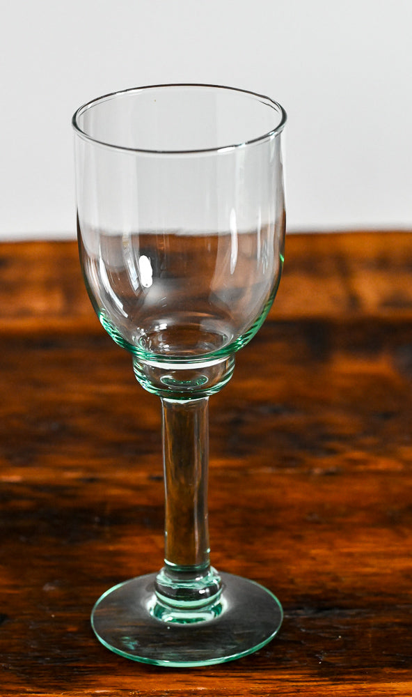 Pfaltzgraff aqua glass goblet