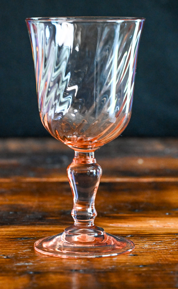 Rosaline Cristal D'arques Optic Swirl water goblet