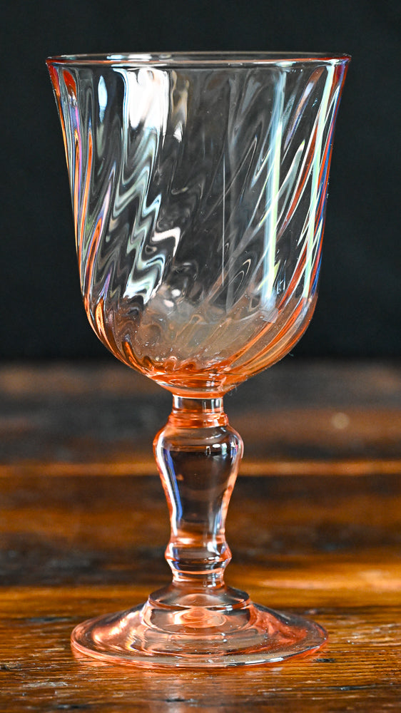 Rosaline Cristal D'arques Optic Swirl water goblet