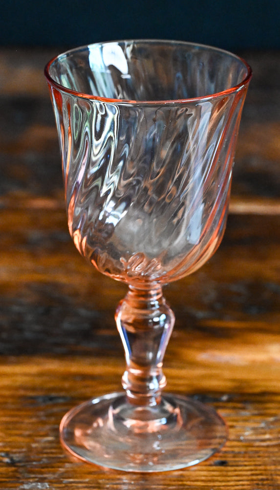 Rosaline Cristal D'arques Optic Swirl water goblet
